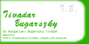 tivadar bugarszky business card
